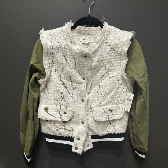 Anthropologie | Tweed Bomber Jacket | Minor Call Out | XS | NWT - Picture 1 of 11
